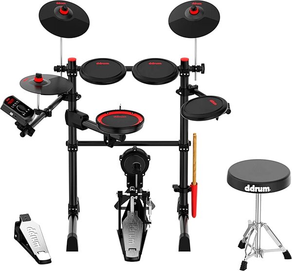 open zoom image for ddrum E-Flex Electronic Drum Kit, 8-Piece, New, Action Position Back