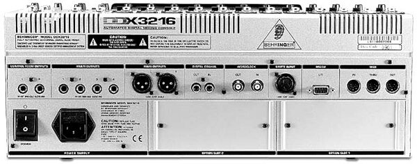 open zoom image for Behringer DDX3216 Digital Mixer, Rear