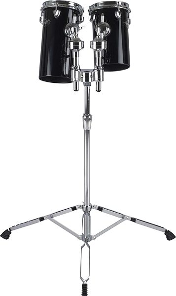 open zoom image for DDrum Deccabon 2-Piece Expansion Drum Kit, Black Fiberglass, 10 and 12 Inch, With Stand