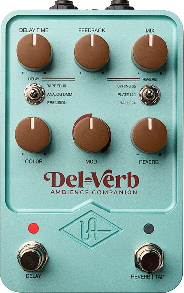 open zoom image for Universal Audio Del-Verb Reverb and Delay Pedal, New, Action Position Back