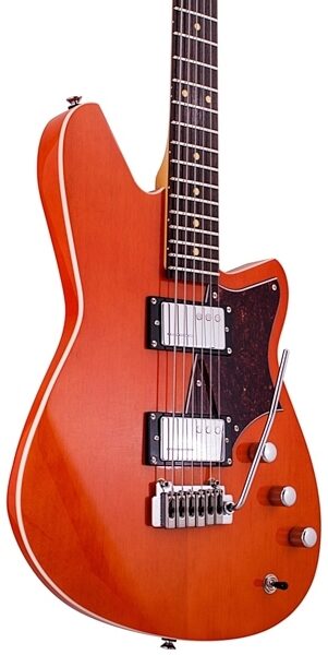open zoom image for Reverend Descent HC Electric Guitar, Rock Orange Angle