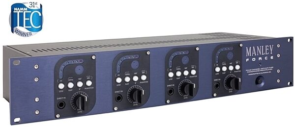 open zoom image for Manley Force Four-Channel Vacuum Tube Microphone Preamplifier, Angle 2