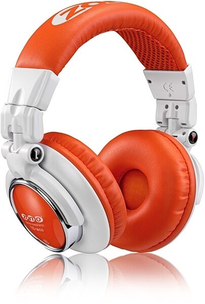 open zoom image for Zomo HD-1200 DJ Headphones, White and Orange
