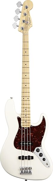 open zoom image for Fender American Standard Jazz Electric Bass, Maple Fingerboard with Case, Olympic White