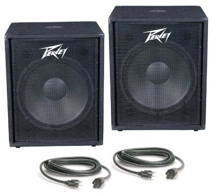 open zoom image for Peavey PV118D Powered Subwoofer (300 Watts, 1x18"), Pair with Power Cables