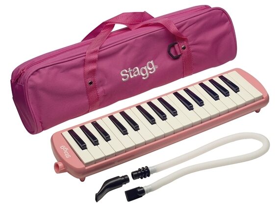 open zoom image for Stagg 32-Key Melodica with Gig Bag, Pink