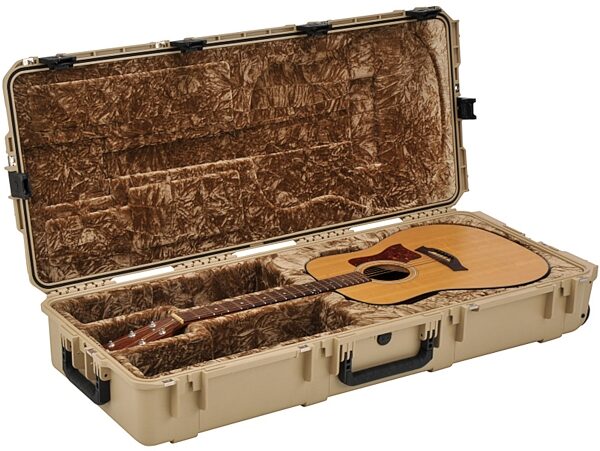 open zoom image for SKB 3i Series Waterproof Rolling Acoustic Guitar Case, Tan, 3I-4217-18T, Tan Angle