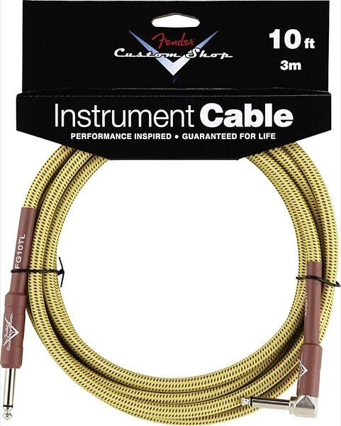open zoom image for Fender Custom Shop Guitar Instrument Cable (Angled End), Tweed
