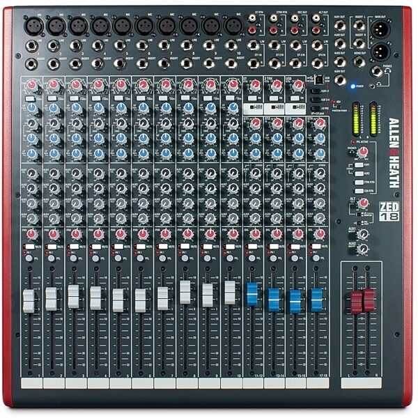 open zoom image for Allen and Heath ZED-18 18-Channel Mixer with USB Interface, New, Main