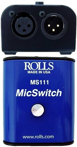 open zoom image for Rolls MS111 Momentary/Latching Microphone Muting Switch, Back and Top