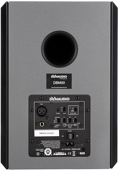 open zoom image for Dynaudio DBM50 Active Desktop Studio Monitor, Rear