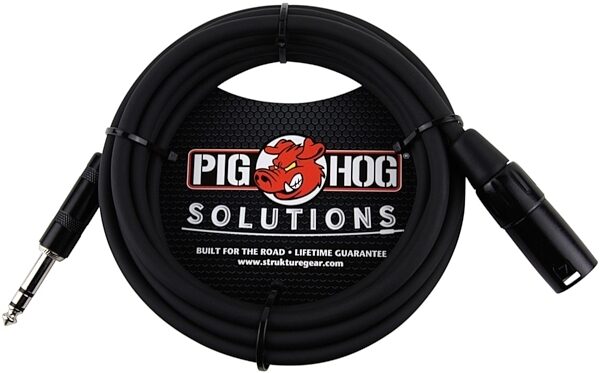 open zoom image for Pig Hog 1/4" TRS (Male) to XLR (Male) Adaptor Cable, 5 foot, Main