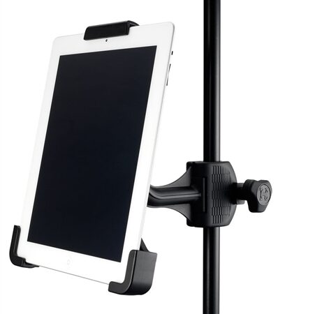 open zoom image for Hercules Stands HA300 TabGrab Tablet Stand Mount, In Use