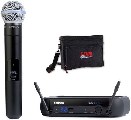 open zoom image for Shure PGX Digital Handheld Wireless Microphone System with Beta 58A, Wireless Bag Pack