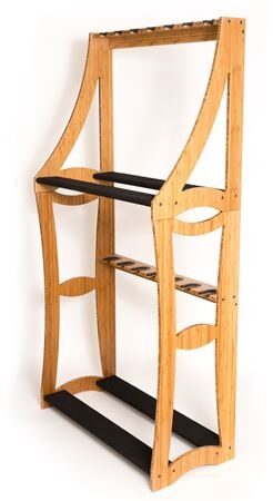 open zoom image for DRS Racks Alpha/Bravo Original Guitar Rack (14-Space), Natural, Main