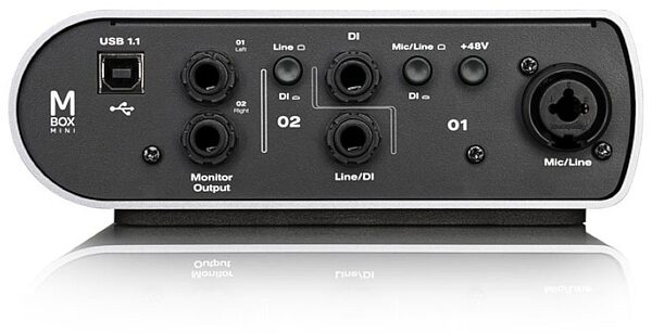 open zoom image for Avid Mbox Mini USB Audio Interface (with Pro Tools Express), Rear