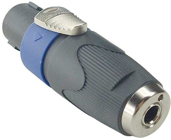 open zoom image for Neutrik NA4LJX Speakon to 1/4" TS Female Adapter, Rear