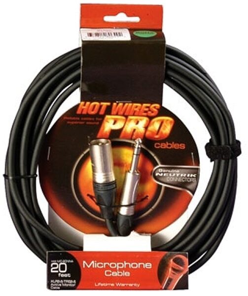 open zoom image for Hot Wires Male XLR to 1/4" TRS Cable, Main