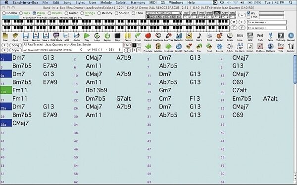open zoom image for PG Music Band in a Box Pro 2012 Software, Mac Screenshot 2