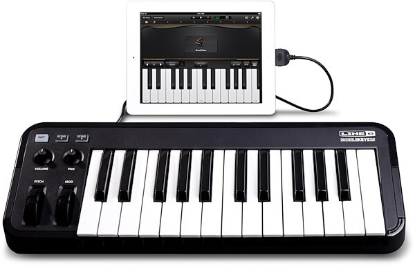 open zoom image for Line 6 Mobile Keys 25 Keyboard Controller, 25-Key, with iPad Connected