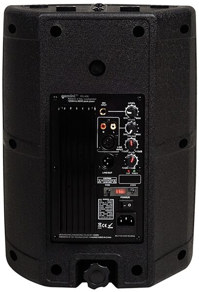 open zoom image for Gemini RS408 Powered PA Speaker (1x8"), Back