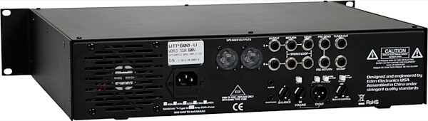 open zoom image for Eden WTP600 World Tour Pro Bass Amplifier Head (600 Watts), Angle Rear