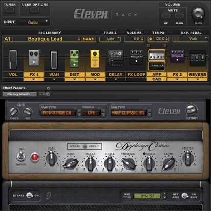 open zoom image for Avid Eleven Rack Guitar Recording and Effects Audio Interface (with Pro Tools 11), Eleven Rack Screen Shot 2