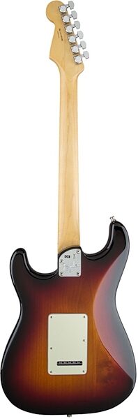 open zoom image for Fender American Elite Stratocaster HSS Shawbucker Electric Guitar (Rosewood, with Case), 3-Tone Sunburst Back