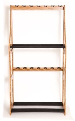 open zoom image for DRS Racks Alpha/Bravo Original Guitar Rack (14-Space), Natural, ve