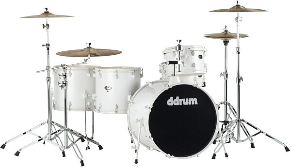 open zoom image for ddrum Diablo Punx 5-Piece Drum Kit, White, With White Hardware