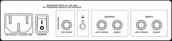 open zoom image for PreSonus BlueMax Stereo Compressor/Limiter, Diagram Back
