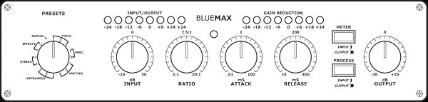 open zoom image for PreSonus BlueMax Stereo Compressor/Limiter, Diagram Front