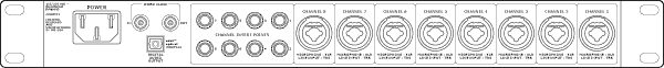open zoom image for PreSonus DigiMAX LT 8-Channel Microphone Preamp with Digital Output, Diagram Back