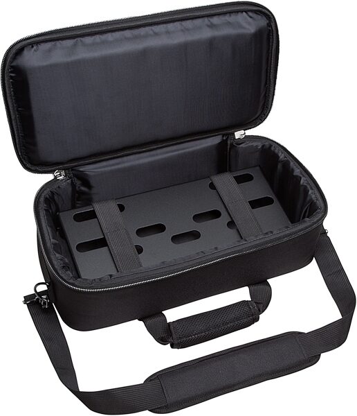 open zoom image for Voodoo Lab Dingbat Tiny Pedalboard (with Bag), Black, Angled Front