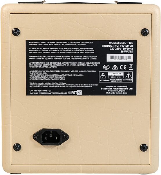 open zoom image for Blackstar Debut 10E Guitar Combo Amplifier (10 Watts, 2x3"), New, Action Position Back