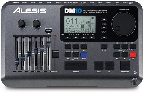 open zoom image for Alesis DM10 Pro Kit Electronic Drum Set, DM10 Module Top