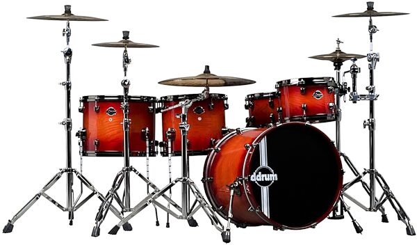 open zoom image for DDrum Dominion Ash Pocket 5-Piece Drum Shell Kit, Red Burst