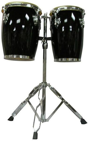 open zoom image for Cannon Percussion Junior Conga Set with Stand, Black