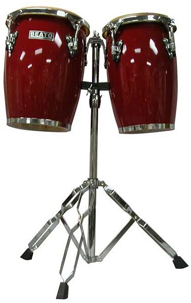 open zoom image for Cannon Percussion Junior Conga Set with Stand, Red