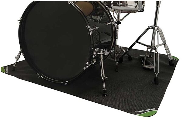 open zoom image for On-Stage DMA DrumFire Non-Slip Drum Mat, 4x4 Foot, In Use