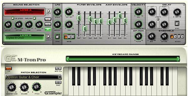 open zoom image for GForce M-Tron Pro Mellotron Software Plug-In (Macintosh and Windows), Screenshot