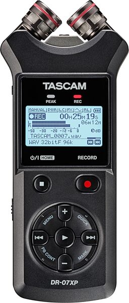 open zoom image for TASCAM DR-07XP 32-bit Portable Digital Audio Recorder, New, Action Position Back
