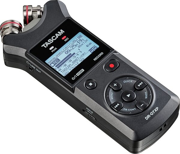 open zoom image for TASCAM DR-07XP 32-bit Portable Digital Audio Recorder, New, Action Position Back