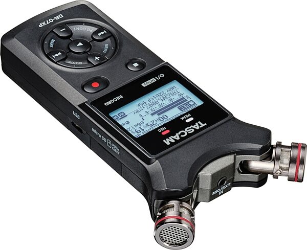 open zoom image for TASCAM DR-07XP 32-bit Portable Digital Audio Recorder, New, Action Position Back