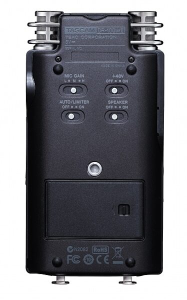 open zoom image for TASCAM DR100 MKII Portable Digital Recorder, Rear