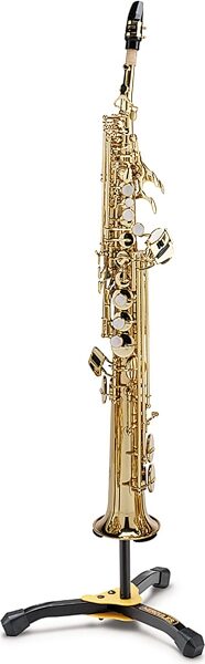 open zoom image for Hercules Soprano Saxophone Stand (with Bag), New, Action Position Back