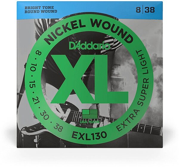 open zoom image for D'Addario EXL130 XL Electric Guitar Strings (X-Super Light, 8-38), New, view
