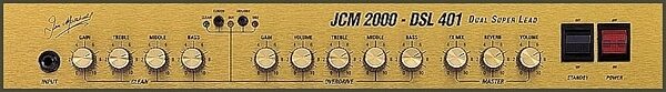 open zoom image for Marshall DSL401 Dual Super Lead JCM2000 Series Guitar Combo Amplifier (40 watt, 1x12 inch), Front Panel