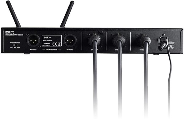 open zoom image for AKG DSR70Q Digital 4-Channel Wireless Receiver, Rear In Use