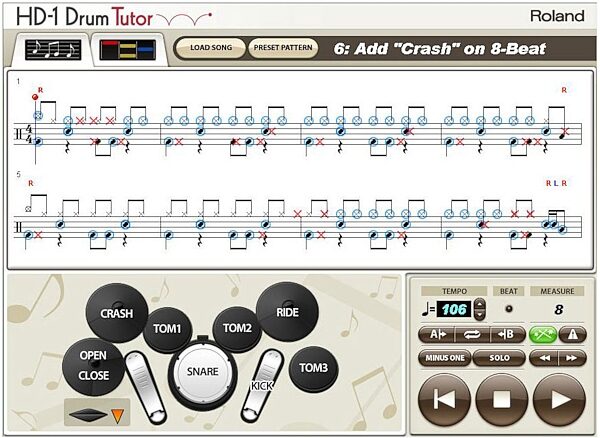 open zoom image for Roland DTHD1 V-Drum Drum Tutorial Software, Screenshot - Judge